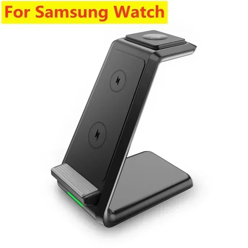 3 in 1 100W Wireless Charger Stand Fast Charging Dock Station Pad for Iphone 16 15 14 13 12 Pro Max Iwatch Samsung S24 S23 S22
